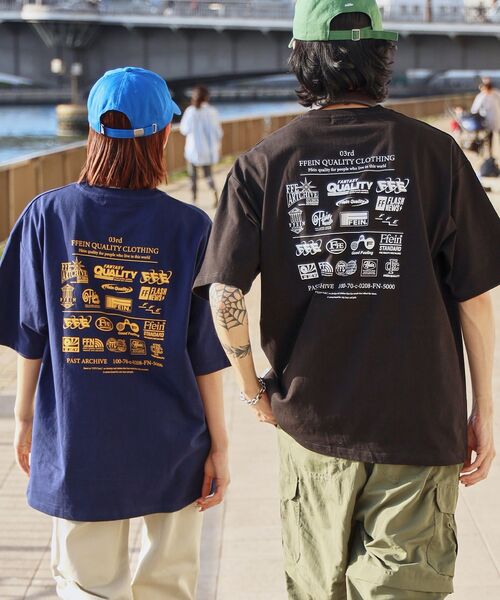 「FFEIN」 半袖Tシャツ LARGE アッシュグレー メンズ_画像3