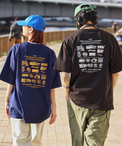 「FFEIN」 半袖Tシャツ LARGE アッシュグレー メンズ_画像5