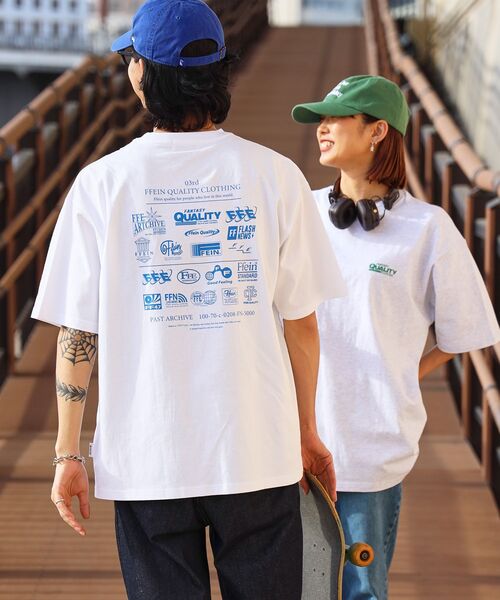「FFEIN」 半袖Tシャツ LARGE アッシュグレー メンズ_画像6
