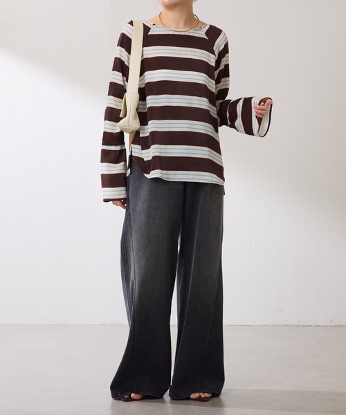 「COLLAGE GALLARDAGALANTE」 長袖ブラウス FREE オフホワイト レディース_画像2