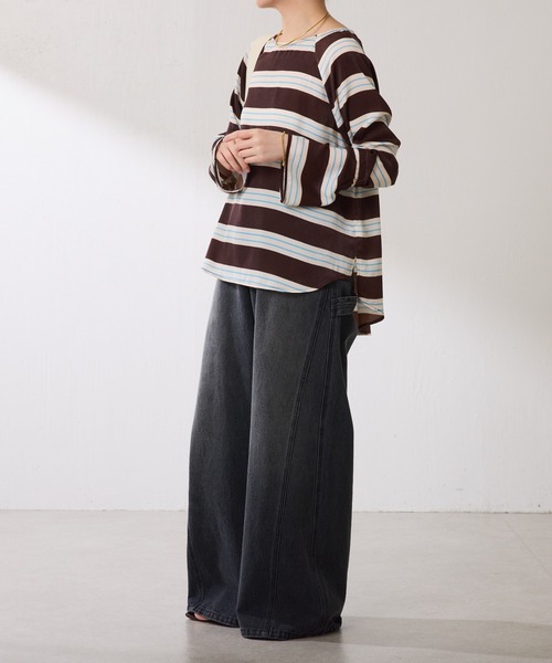 「COLLAGE GALLARDAGALANTE」 長袖ブラウス FREE オフホワイト レディース_画像3