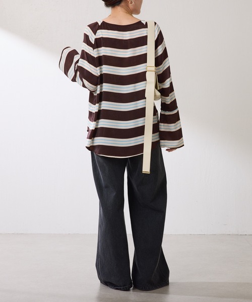 「COLLAGE GALLARDAGALANTE」 長袖ブラウス FREE オフホワイト レディース_画像4