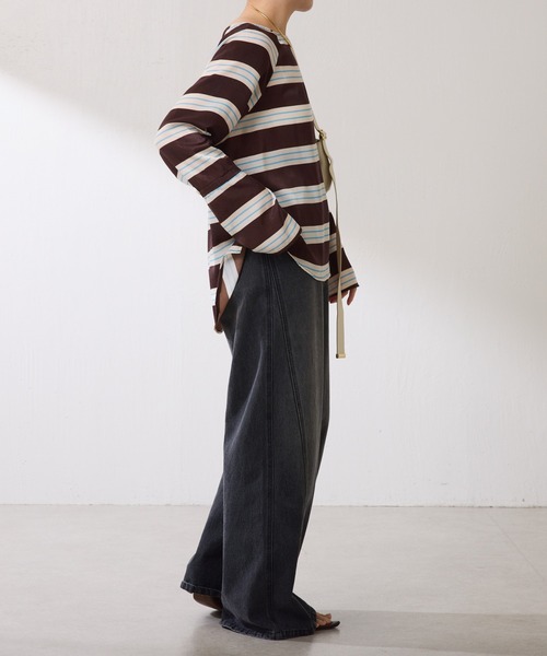 「COLLAGE GALLARDAGALANTE」 長袖ブラウス FREE オフホワイト レディース_画像5