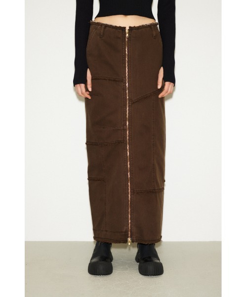 「THROW by SLY」 デニムスカート 0 ブラウン レディース_画像4