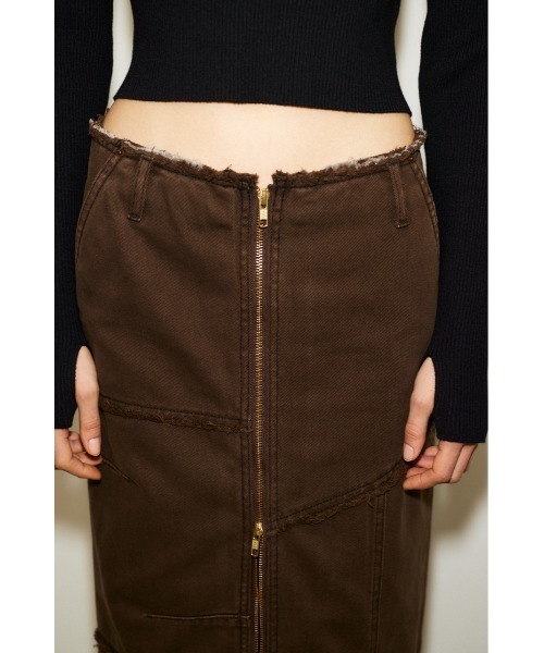 「THROW by SLY」 デニムスカート 0 ブラウン レディース_画像7