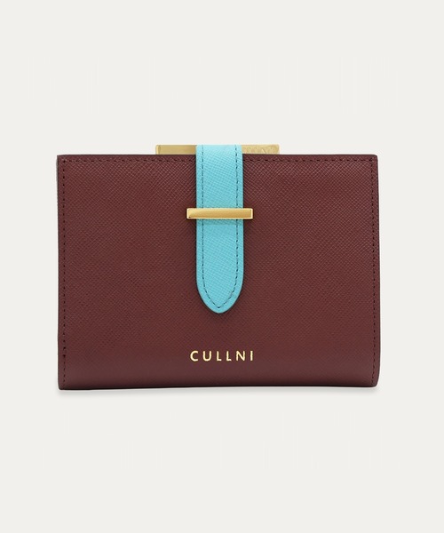 二つ折り財布 財布 Leather Clasp Belt Wallet メンズ レディースの画像