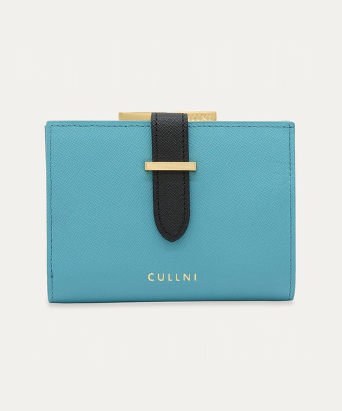 二つ折り財布 財布 Leather Clasp Belt Wallet メンズ レディースの画像