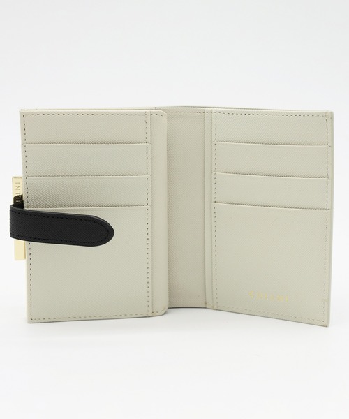 二つ折り財布 財布 Leather Clasp Belt Wallet メンズ レディースの画像