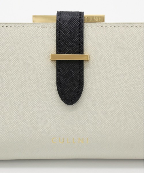 二つ折り財布 財布 Leather Clasp Belt Wallet メンズ レディースの画像