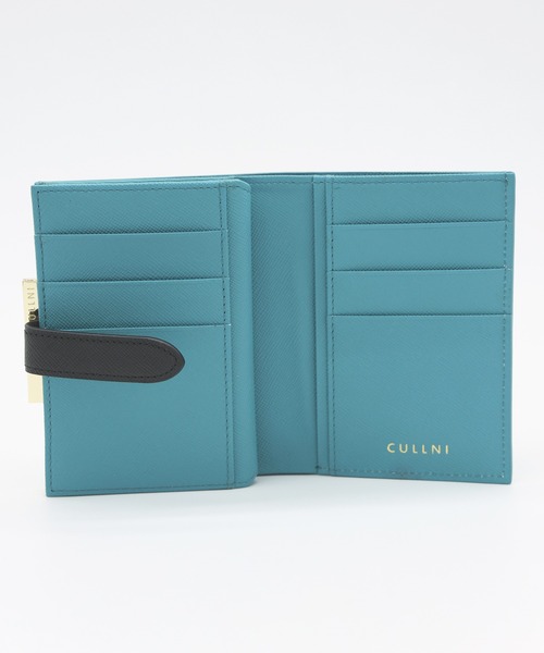 二つ折り財布 財布 Leather Clasp Belt Wallet メンズ レディースの画像