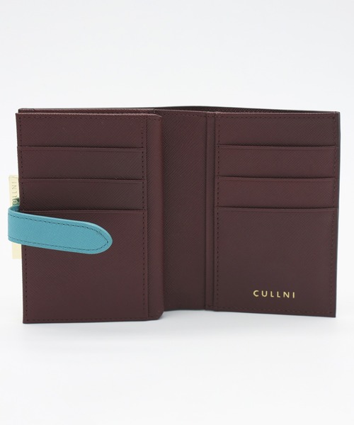 二つ折り財布 財布 Leather Clasp Belt Wallet メンズ レディースの画像
