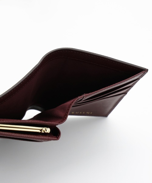 二つ折り財布 財布 Leather Clasp Belt Wallet メンズ レディースの画像