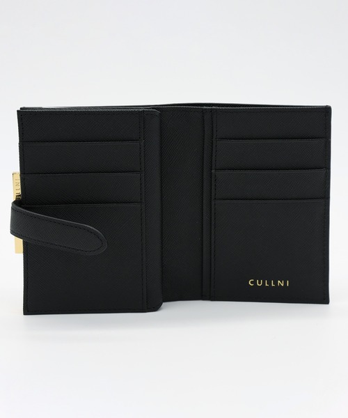 二つ折り財布 財布 Leather Clasp Belt Wallet メンズ レディースの画像