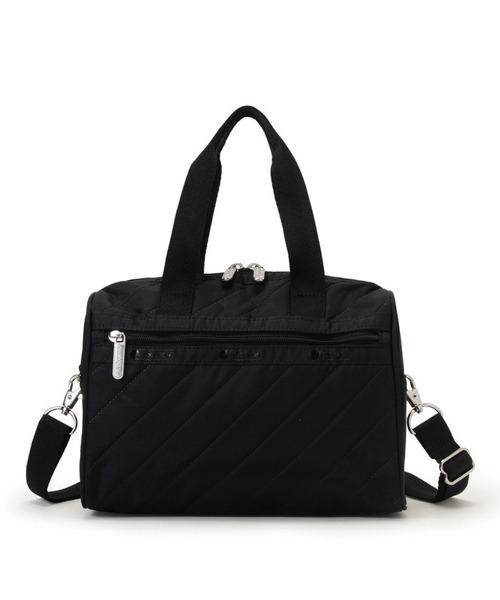 LESPORTSAC(レスポートサック) ショルダーバッグ - 黒 レスポナイロン LeSportsac 2WAY ショルダー ナイロントート マザーズバッグ