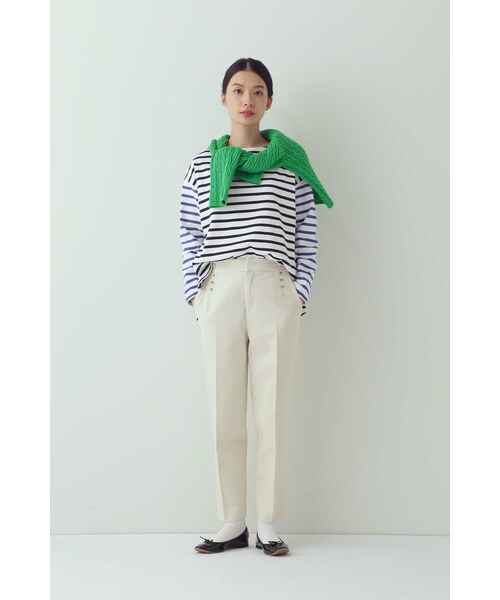 「human woman」 パンツ LARGE ネイビー レディースの画像