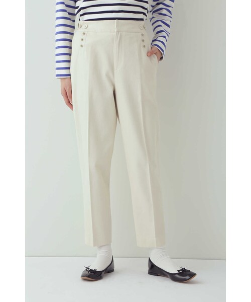 「human woman」 パンツ LARGE ネイビー レディースの画像
