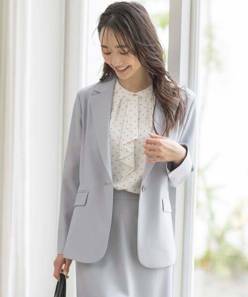 「ANY SIS」 テーラードジャケット 2 ベージュ レディース_画像2