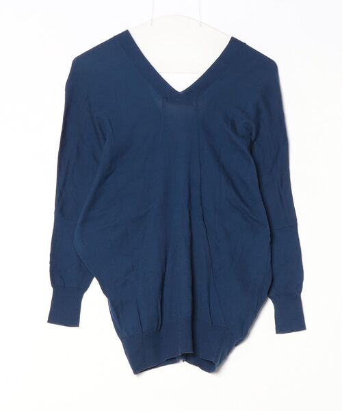 「ZUCCa」 ニットカーディガン M size ネイビー レディース_画像2