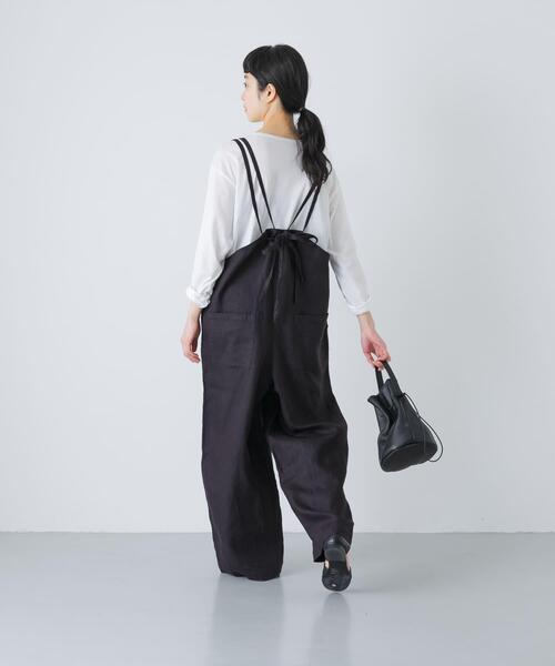 かぐれ サロペット オーバーオール リネンサロペット レディース