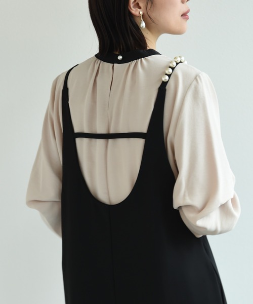 「INTERPLANET」 長袖ブラウス FREE オフホワイト レディース_画像2