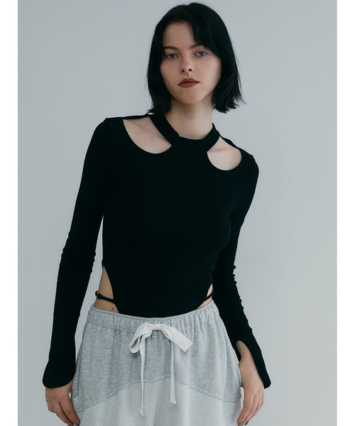 「SORIN」 長袖カットソー 38 グレイッシュベージュ レディース_画像2