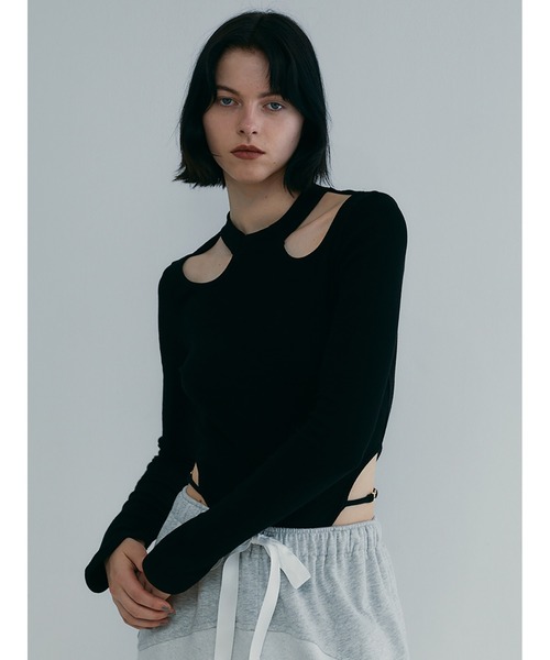 「SORIN」 長袖カットソー 38 グレイッシュベージュ レディース_画像3
