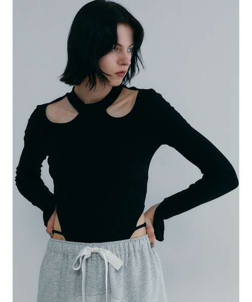 「SORIN」 長袖カットソー 38 グレイッシュベージュ レディース_画像4