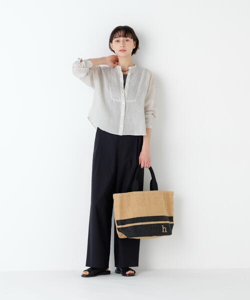 ブラウス シャツ 「名品/ウォッシャブル/4カラー展開」ラミーボザムシャツブラウス レディースの画像