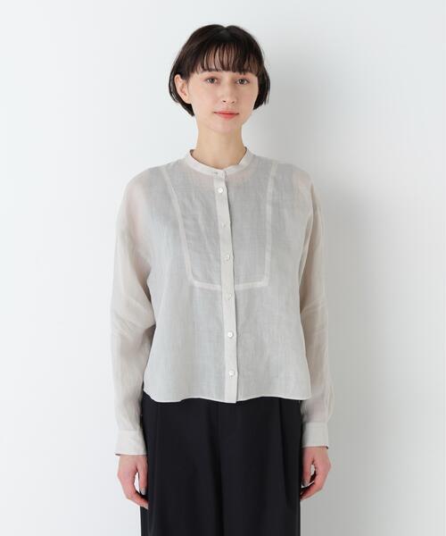 ブラウス シャツ 「名品/ウォッシャブル/4カラー展開」ラミーボザムシャツブラウス レディースの画像