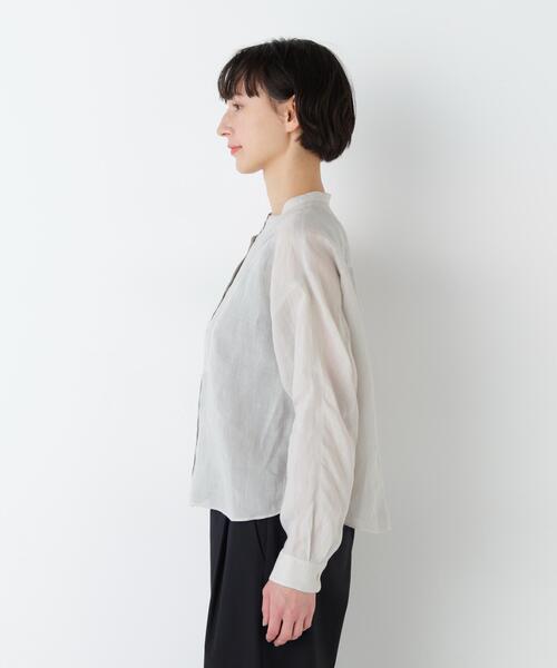 ブラウス シャツ 「名品/ウォッシャブル/4カラー展開」ラミーボザムシャツブラウス レディースの画像