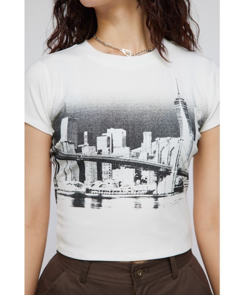 「LAGUA GEM」 半袖Tシャツ FREE ホワイト レディース_画像6