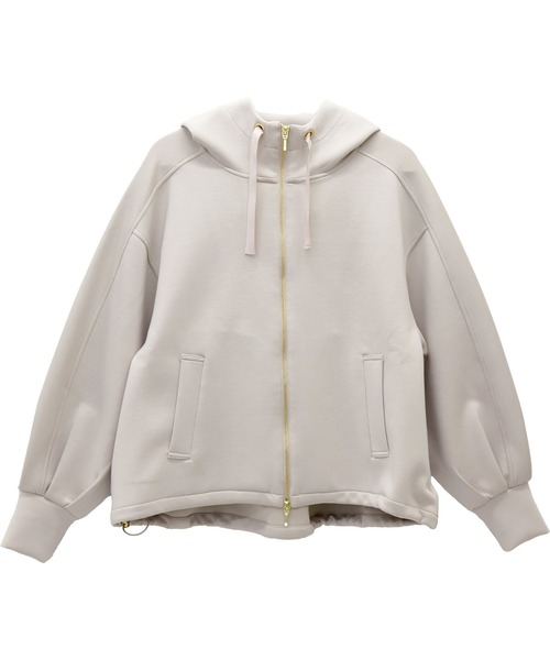 Aletta vita ジップアップパーカー M グレイッシュベージュ レディース