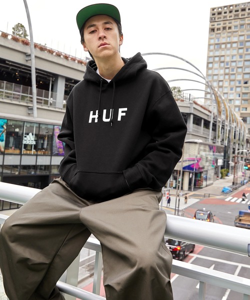 「HUF」 プルオーバーパーカー X-LARGE ブラック メンズ_画像3