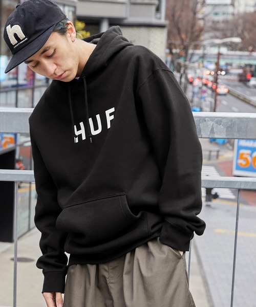 「HUF」 プルオーバーパーカー X-LARGE ブラック メンズ_画像4
