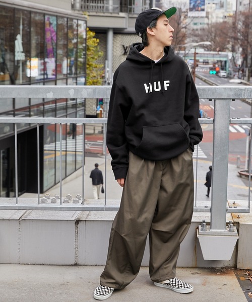 「HUF」 プルオーバーパーカー X-LARGE ブラック メンズ_画像9