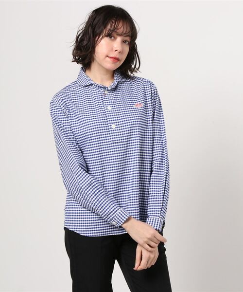 Danton（ダントン） 長袖シャツ 38 ブルー レディース : ZOZOTOWN