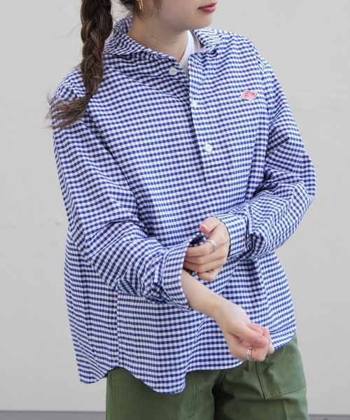 Danton（ダントン） 長袖シャツ 38 ブルー レディース : ZOZOTOWN