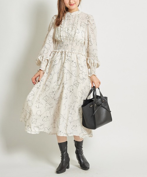 「tocco closet」 長袖ワンピース M アイボリー レディース_画像4