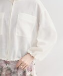 ブルゾン アウター 「洗濯機可」シアーメッシュ...の詳細画像2