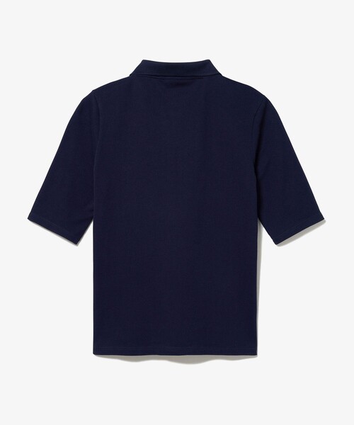 「LACOSTE」 半袖ポロシャツ 36 ピンクベージュ レディース_画像3