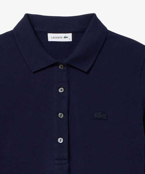 「LACOSTE」 半袖ポロシャツ 36 ピンクベージュ レディース_画像4