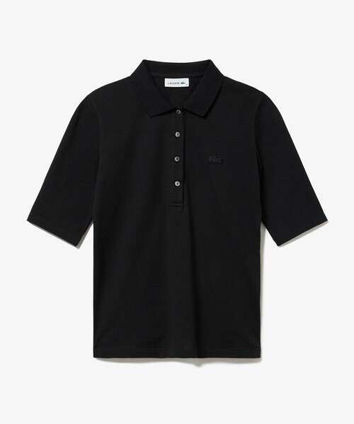 「LACOSTE」 半袖ポロシャツ 36 ピンクベージュ レディース_画像8