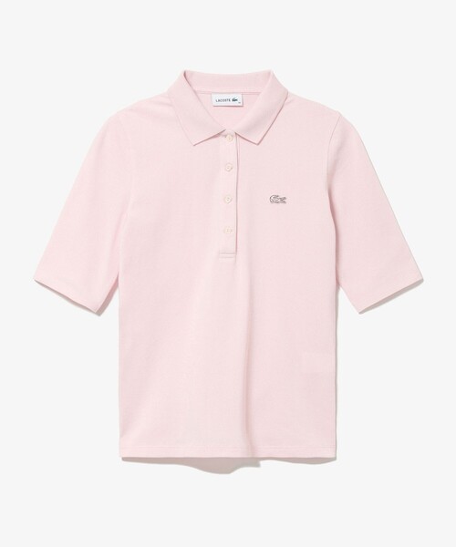 「LACOSTE」 半袖ポロシャツ 36 ピンクベージュ レディース_画像9