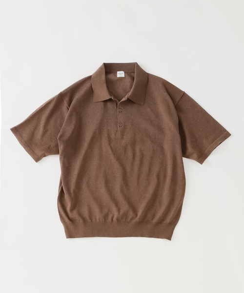 EDIFICE（エディフィス） ポロシャツ 半袖 LINEN LUXE ニット ポロ