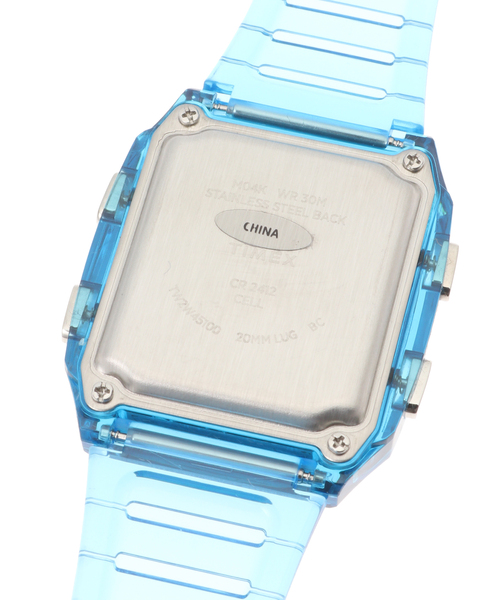 腕時計 TIMEX Q LCA x-tw2w45100 Blue トランスパレント レディース メンズの画像