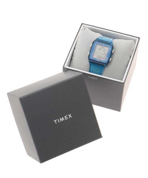 腕時計 TIMEX Q LCA x-tw2w45100 Blue トランスパレント レディース メンズの画像