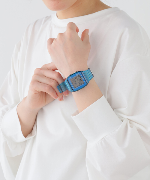 腕時計 TIMEX Q LCA x-tw2w45100 Blue トランスパレント レディース メンズの画像