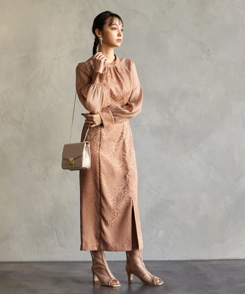 「AIMER」 7分袖ワンピース SMALL グリーン レディース_画像5