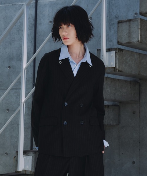 「Adoon plain」 テーラードジャケット MEDIUM チャコールグレー メンズ_画像2