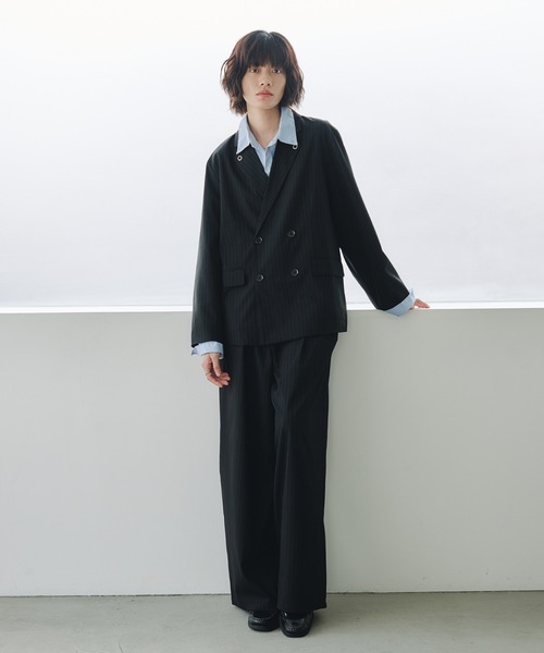 「Adoon plain」 テーラードジャケット MEDIUM チャコールグレー メンズ_画像3